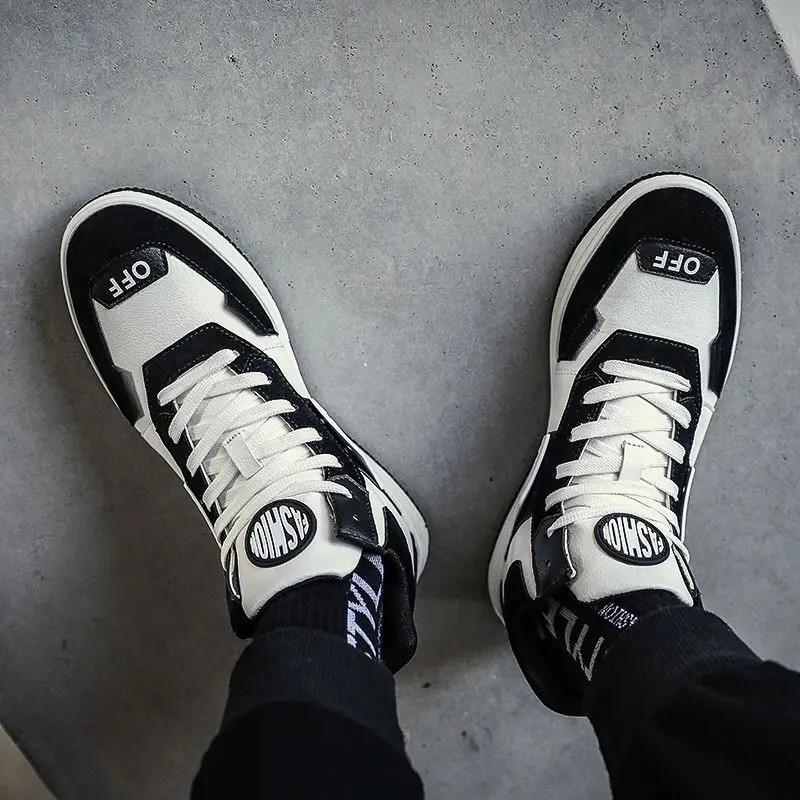 

Men's High Fashion Leather Sneakers Trend Hot Sale Comfortable Man Casual Shoes Outdoor Non-slip Breathable Men Shoes 2020 New