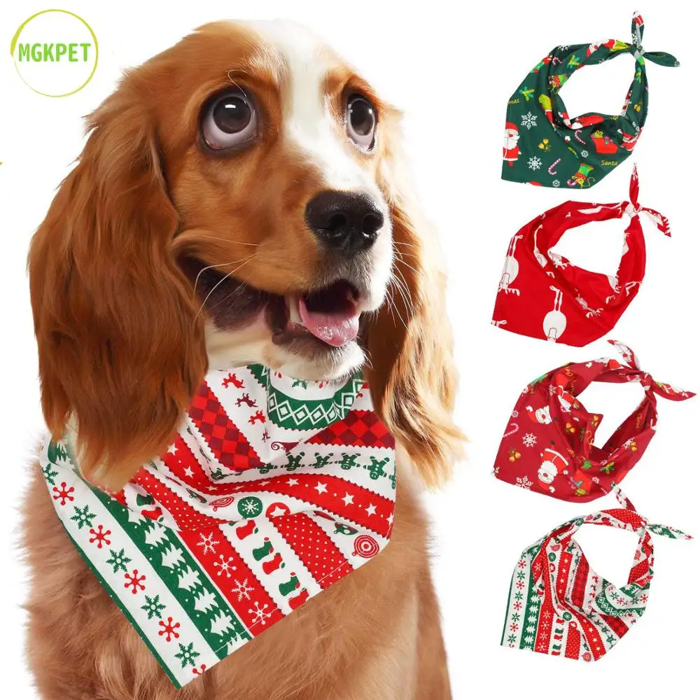 Собачий бандана воротник Рождественский шарф нагрудники для питомцев