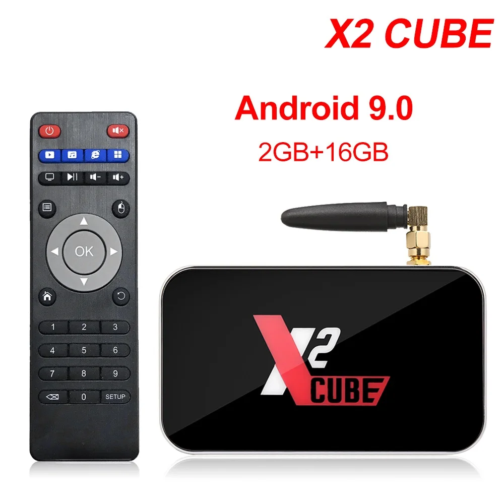 Ugoos Android 9,0 2/4 г 16Г/32г/X2 Pro/X2 cube Смарт ТВ Box Amlogic S905X2 2,4G/5G Wi-Fi 1000 м Bluetooth Media Player Декодер каналов кабельного телевидения компьютерной приставки к телевизору
