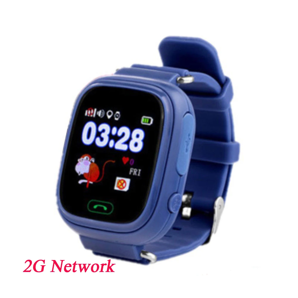 dark blue 2g Q90 gps Wi-Fi сенсорный экран gps детские анти-потери наручные часы SOS определение местоположения устройства трекер умные часы английская/Русская версия - Цвет: dark blue 2g