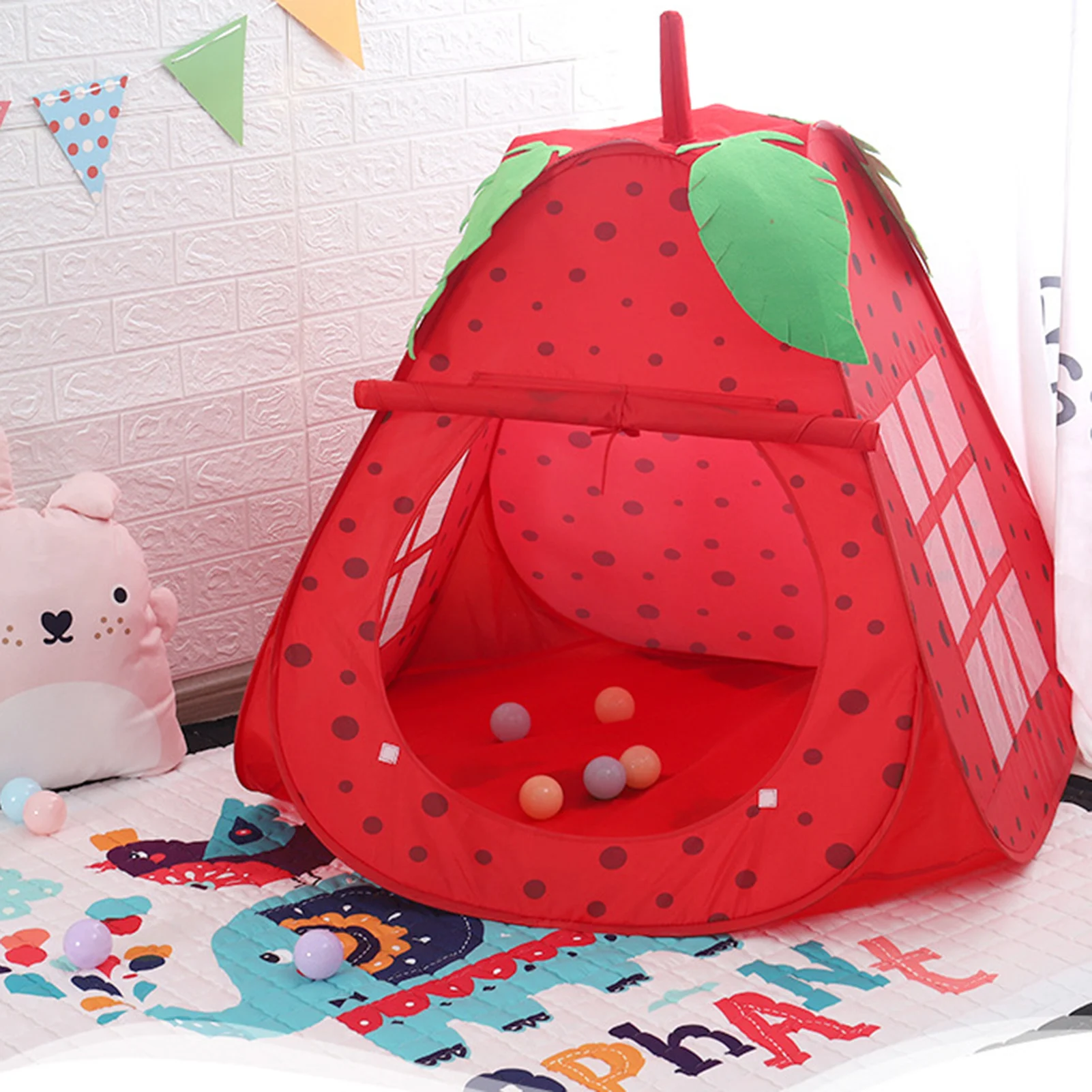 

Colorful Round Wave Point Transparent Netting Children Indoor Toys Tent Ocean Balls Pool Foldable Game Room Family Time