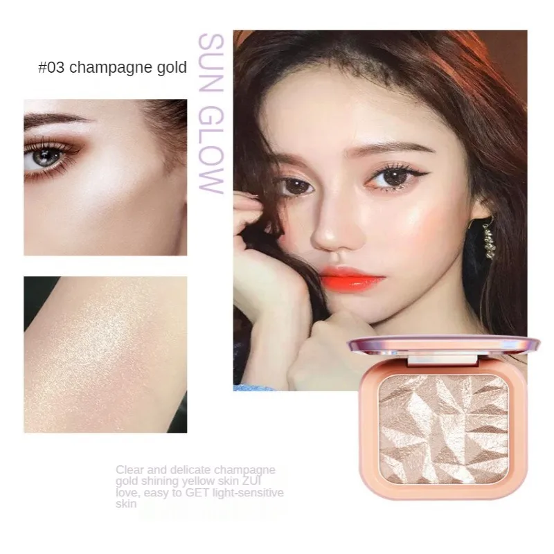 

High-gloss Powder New -layer Highlighter Shadow Facial Makeup Face Bronzer High Gloss Shimmer Powder Makeup Cosmetic 2021