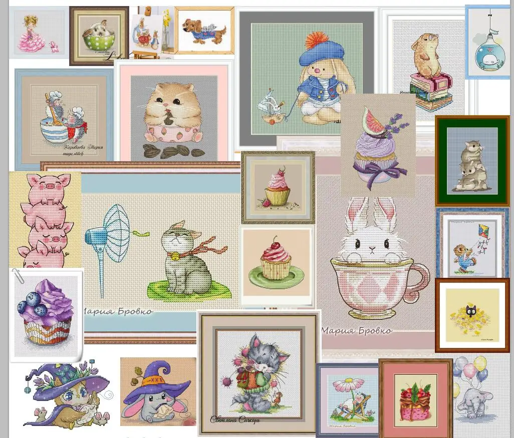 Набор для вышивки крестиком с изображением милого кролика мультяшный дизайн