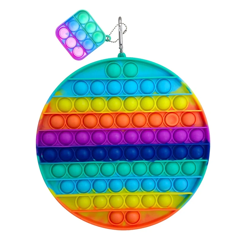 

Large Size Push Bubble Sensory Autism Special Needs Stress Relief Silicone Pressure Relieving Squeeze Toys for Kids Adults