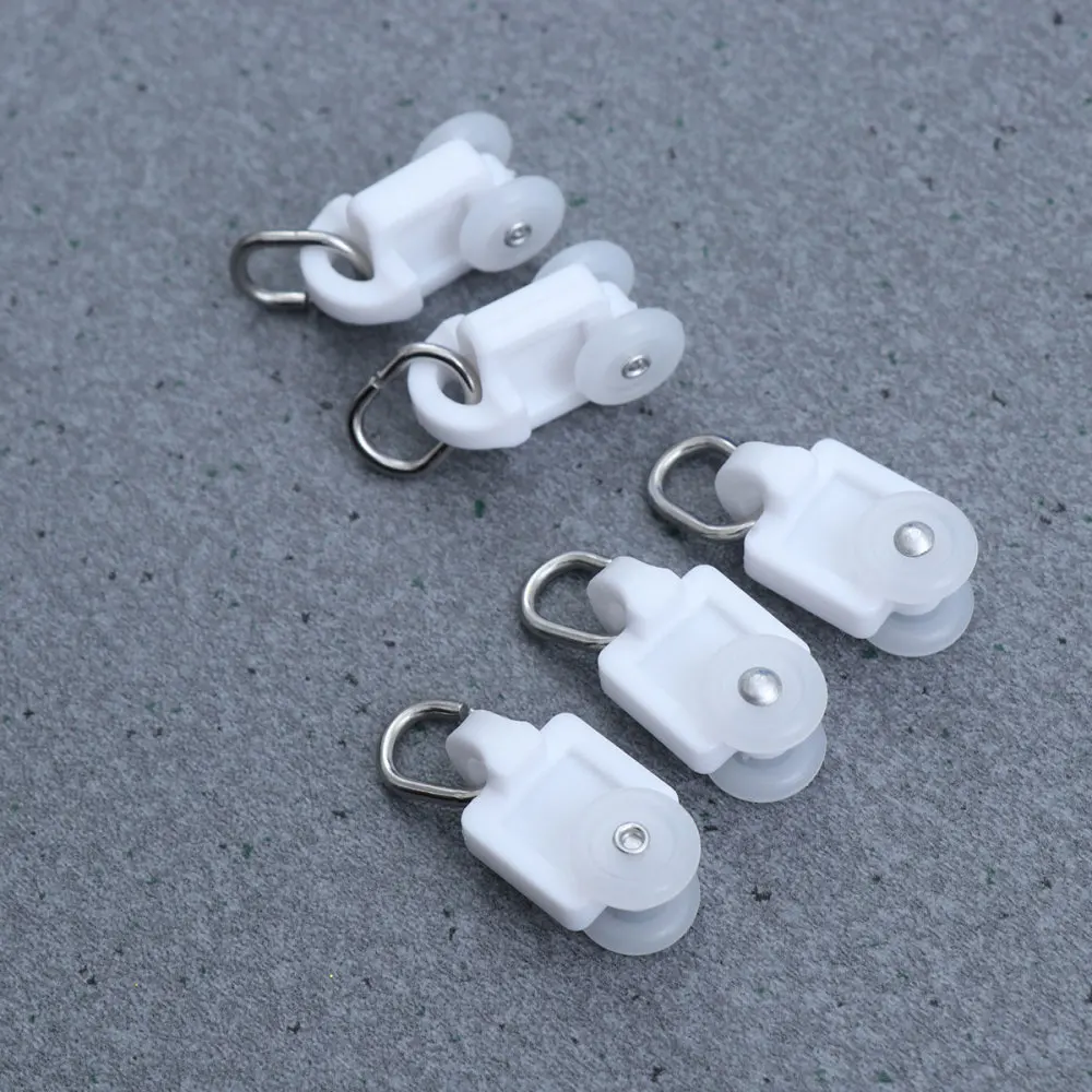 

50PCS Curtain Rolle Curtain Rail Accessories Mute Hook Track Pulley Hook Roller