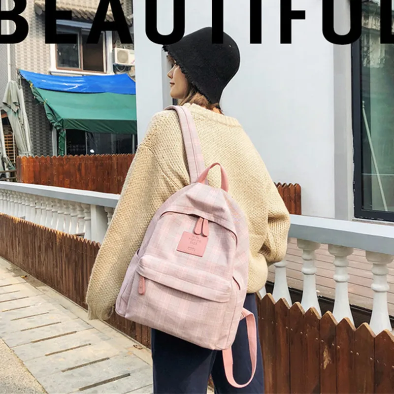 Girls Stylish Backpacks Student Casual Large Capacity School Bags Women Fashion Shoulder Travel Bag Rucksack Small Backpack | Багаж и