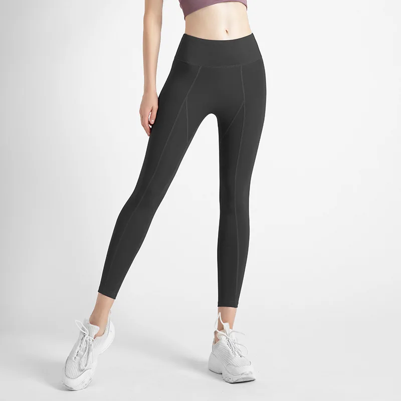 Sports and Fitness Pants Peach Running Hip High Waist Tummy Elastic Tights Feet Yoga Pants Women Leggings