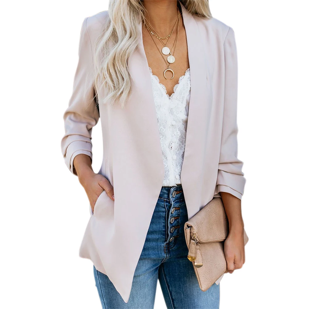 Шикарный женский Одноцветный с длинным рукавом v-образным вырезом повседневное