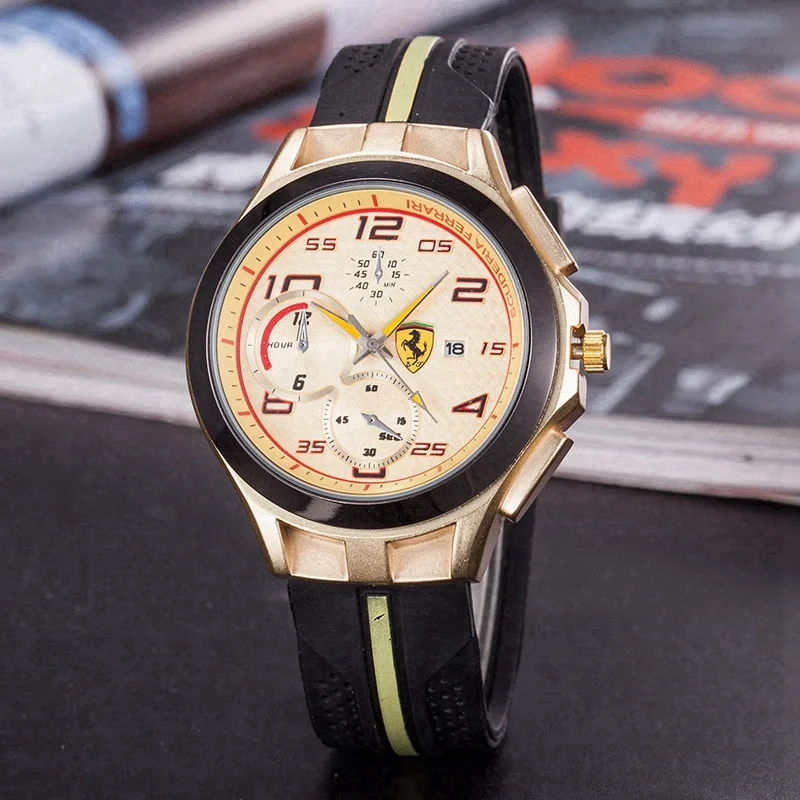 

2021 Ferrari-Tourbillon Quartz Watch New Arrivals Self-Wind Limited Edition Brand Luxury Men's and Women's Watch Clock 8697