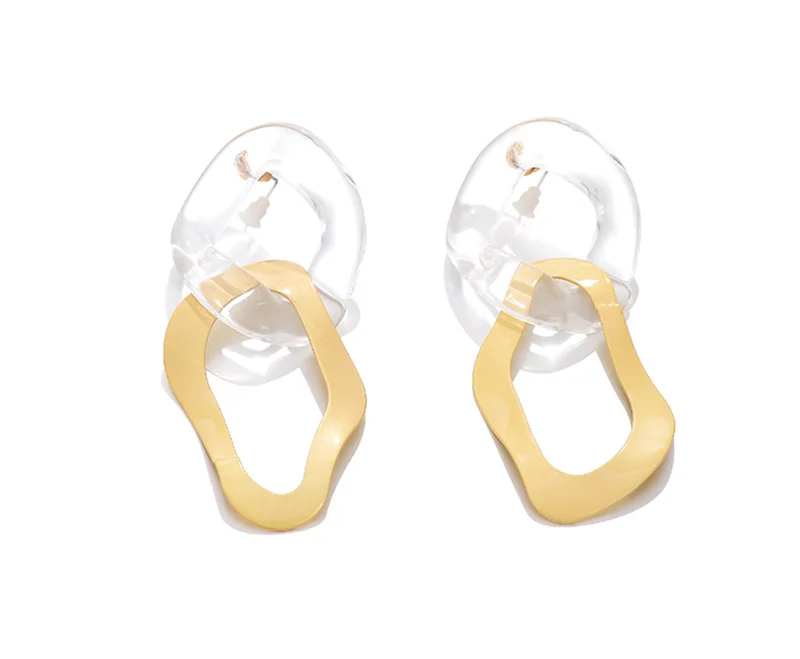 Женские Геометрические акриловые серьги ручной работы необычный дизайн модные