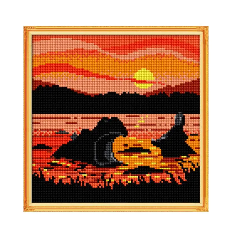 Набор для алмазной вышивки The sunset | Дом и сад