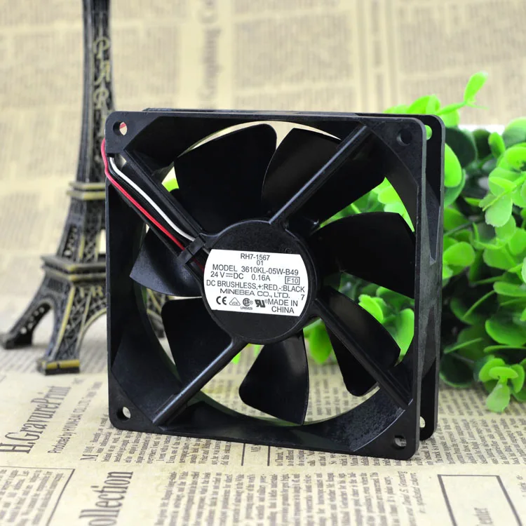 

Новый 3610KL-05W-B49 24 В 0.16A92*92*25 3 провода защита двигателя охлаждение