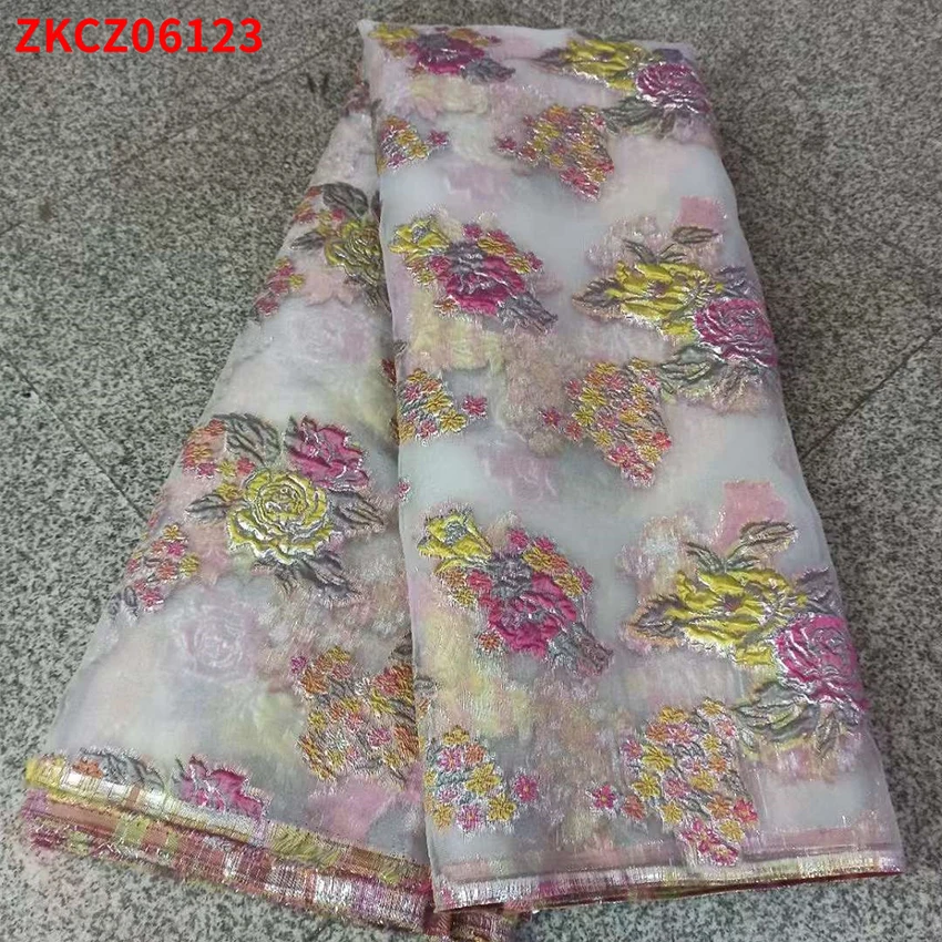 

Ankara Distinctive ​Tulle Mesh Lace Fabric Africa Nigeria French Exquisite Sewing Cloth 5 Yards/Lot ZKCZ06123