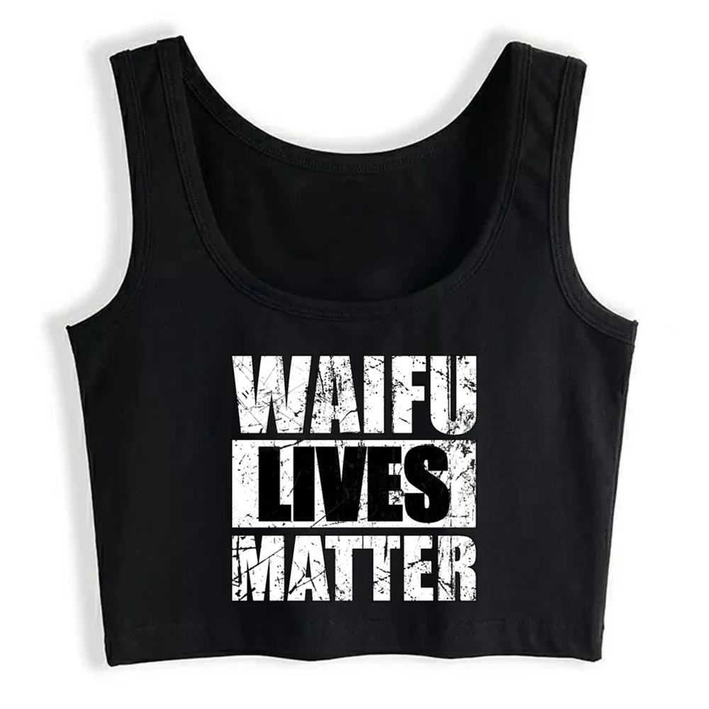 

Crop Top Women Waifu Anime Design Emo Grunge Y2k Aesthetic Tank Top Female Clothes