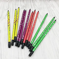 12 pcs/lot DIY Cute Plastic Black refilled Durable HB Painting Drawing Pencil Diamond Earsers For Office and school supplies