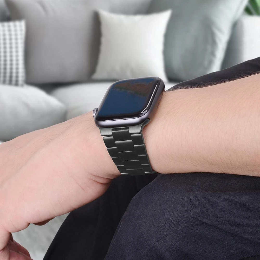 Обновленный адаптер металлический ремешок для Apple Watch Band 42 мм 44 38 40 Премиум