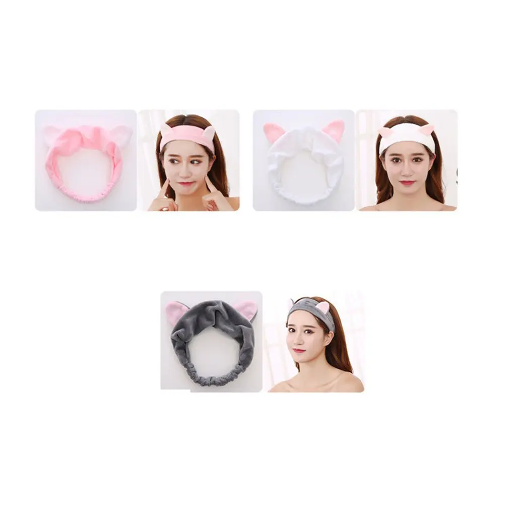 

Women Ears Tools Elastic Hair Headbands Party Makeup Party Hairband Accessories Face Wash Headdress Cute Cat Life Women