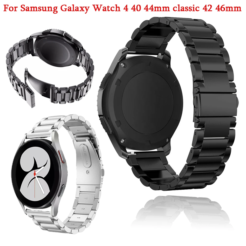 

20mm Watch Strap Stainless Steel for Samsung Galaxy Watch 4 44 40mm Bracelet for Samsung Galaxy Watch4 classic 42/46mm Watchband