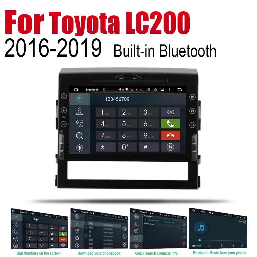 ZaiXi Авто DVD плеер GPS навигация для Toyota Land Cruiser LC200 2016 ~ 2019 автомобильный Android