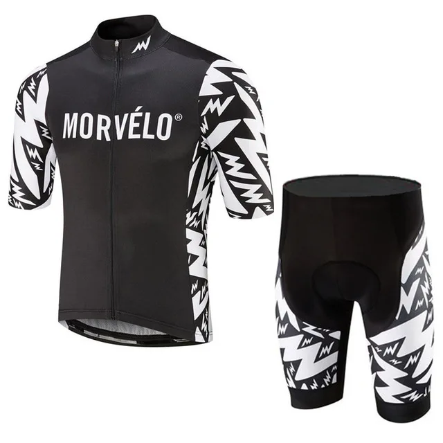 Мужская велосипедная одежда MORVELO Pro комплект из Джерси с коротким рукавом и шорт