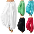 Брюки женские повседневные драпированные, элегантные свободные штаны-султанки, повседневные брюки карамельных цветов, большие размеры 3XL