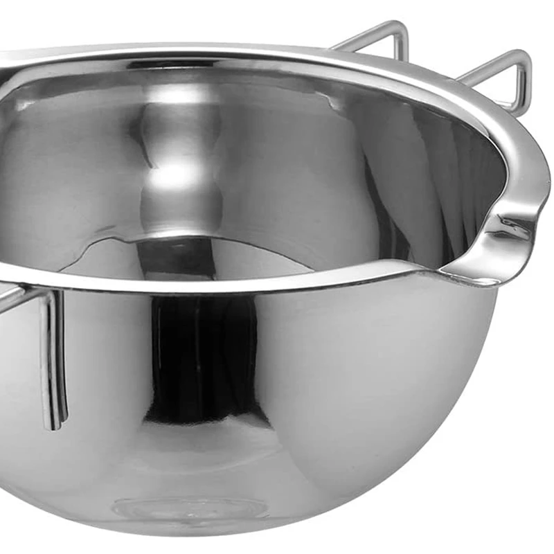 

Stainless Steel Universal Anti-Scald Handle Hot Pot Melted Butter Chocolate Cheese Caramel, 400Ml (Silver)