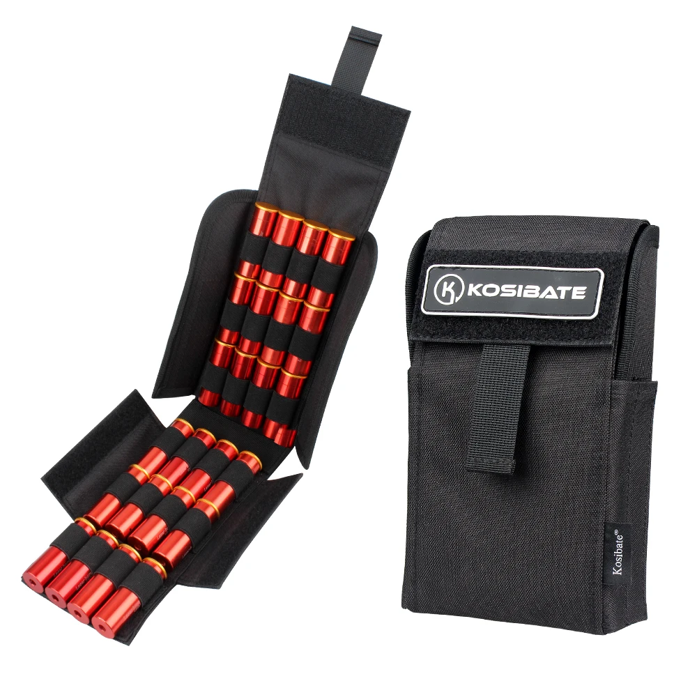 

Kosibate Hunting Molle Ammo Pouch Nylon 12 Gauge 24 Round Tactical Belt Bag Shell Cartriage Holder Reload Shotgun Ammo Pouch