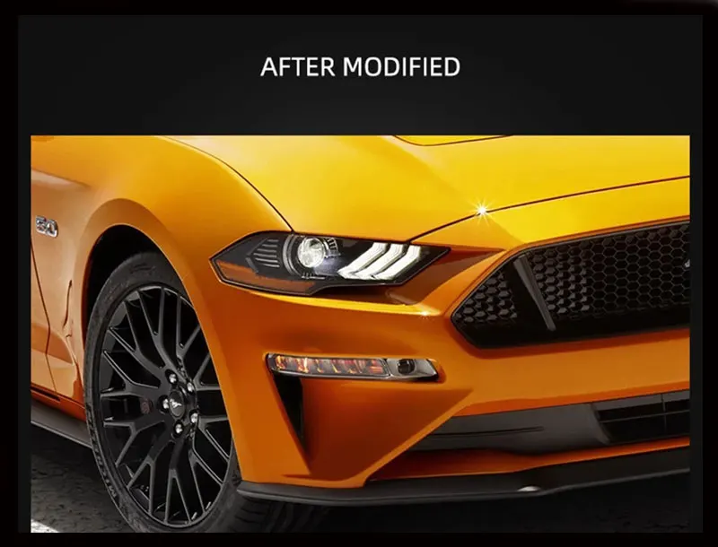 Автомобильный Стильный Полный светодиодный головной фонарь для Mustang фары передняя лампа с светодиодный индикаторная вилка и игра