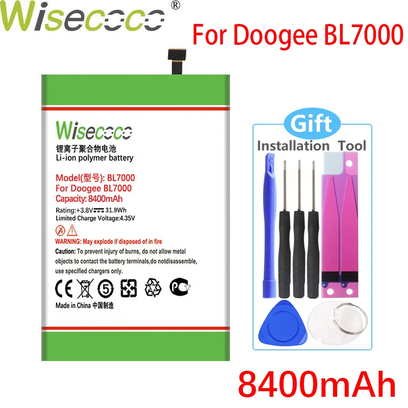 

Аккумулятор WISECOCO 8400 ма ч BL 7000 Для DOOGEE Bl7000 мобильный телефон в наличии, высокое качество + номер отслеживания