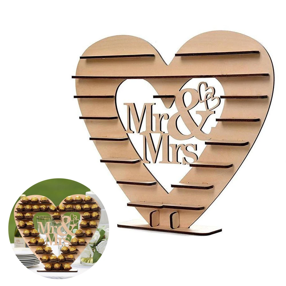 Wooden Love Chocolate Candy Display Stand Candy Bar Stand Rustic Wedding Party Supplies Wedding Favors and Gift  DIY Crafts