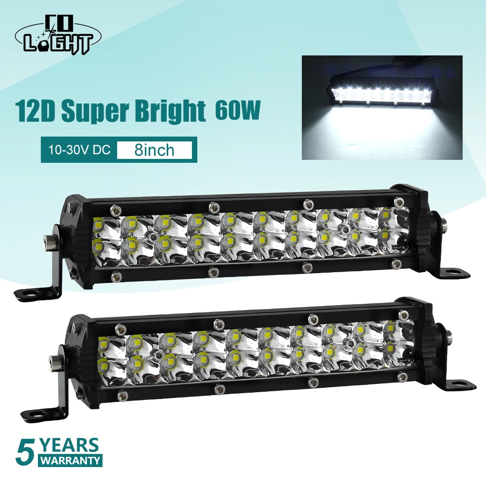 CO LIGHT 12D 8 дюймов 60 Вт точечный прожектор комбинированный пучок лучей светодиодных