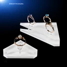 Модный акриловый треугольный держатель для кольца с кристаллами, подставка-органайзер для кольца, чехол для кольца, держатели для ювелирных изделий, подставки для ювелирных изделий