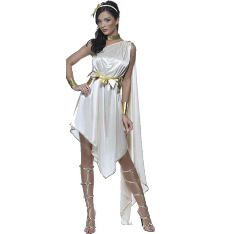 Сексуальный женский костюм греческой богини Афины, Арабская римская принцесса, косплей, Хэллоуин, карнавал, вечеринка, нарядное платье