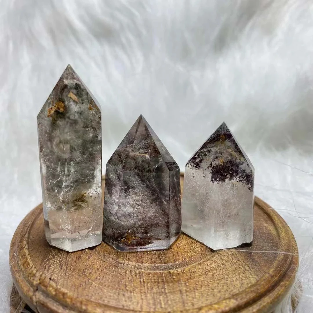 

High Quality Natural Garden Quartz Wand Point Crystal Tower Healing Home Decor DIY Gift Gemstones Natural Stones and Minerals LU