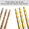 1.5m/1.7m/1.9m/2.1m/2.5m head ring five-claw harpoon spear rod fish dip net telescopic stainless steel outdoor fishing tool 2