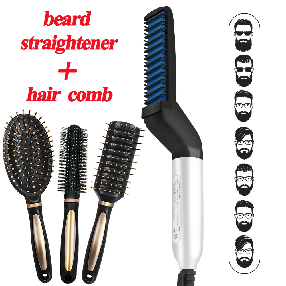 Выпрямитель для бороды выпрямитель волос Расческа выпрямления