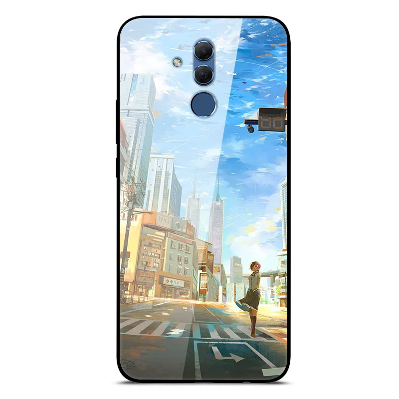Mate 20 Lite чехол для huawei mate 20 Lite чехол s 6,3 силиконовый бампер из закаленного стекла+ Жесткая задняя крышка из поликарбоната чехол для телефона s Coque - Цвет: 28