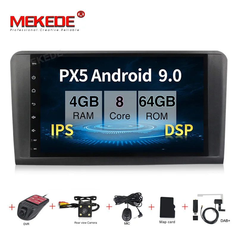 Восьмиядерный 9''Car Android 9 0 автомобильный DVD GPS плеер для Mercedes Benz ML W164 W300 ML350 ML450 ML500