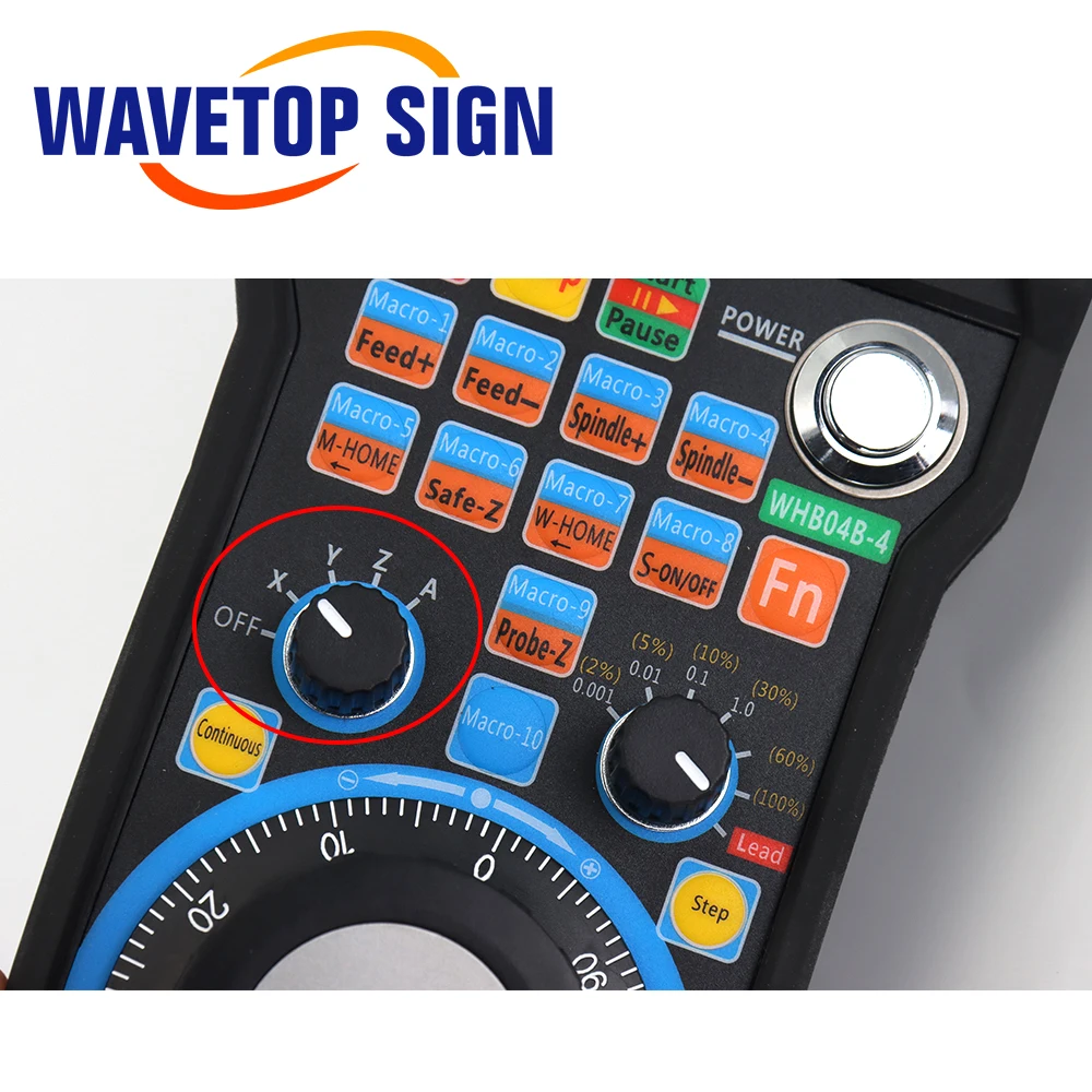WaveTopSign XHC CNC Mach3 беспроводной токарный маховик WHB04B MPG подвесной 4 оси 6 осей