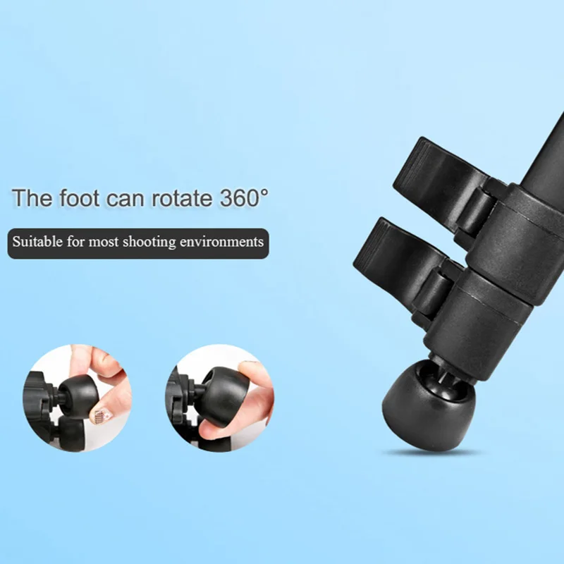 

360 degree Rotating Retractable Height-Adjustable Portable Camera Mobile Phone Live Broadcast Dual Camera Tripod