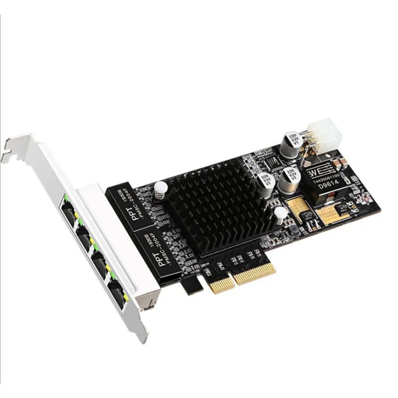 Чипсет Intel I350 PCIE Gigabit 4 порта сетевая карта с питанием по Ethernet стандартная