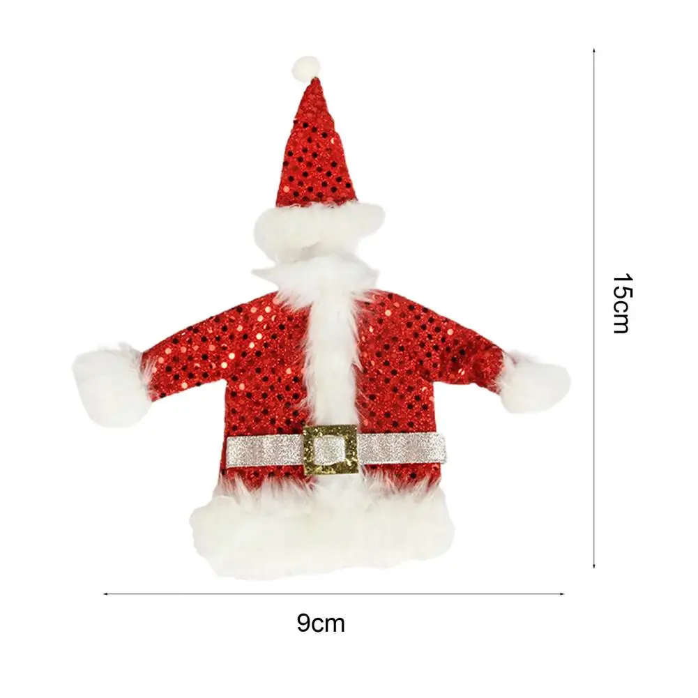 

2 Styles Eco-friendly Wine Bottle Bag Eye-catching Dust-proof Wear Resistant Fabric Xmas Festival Decorative Beer Bag for Home
