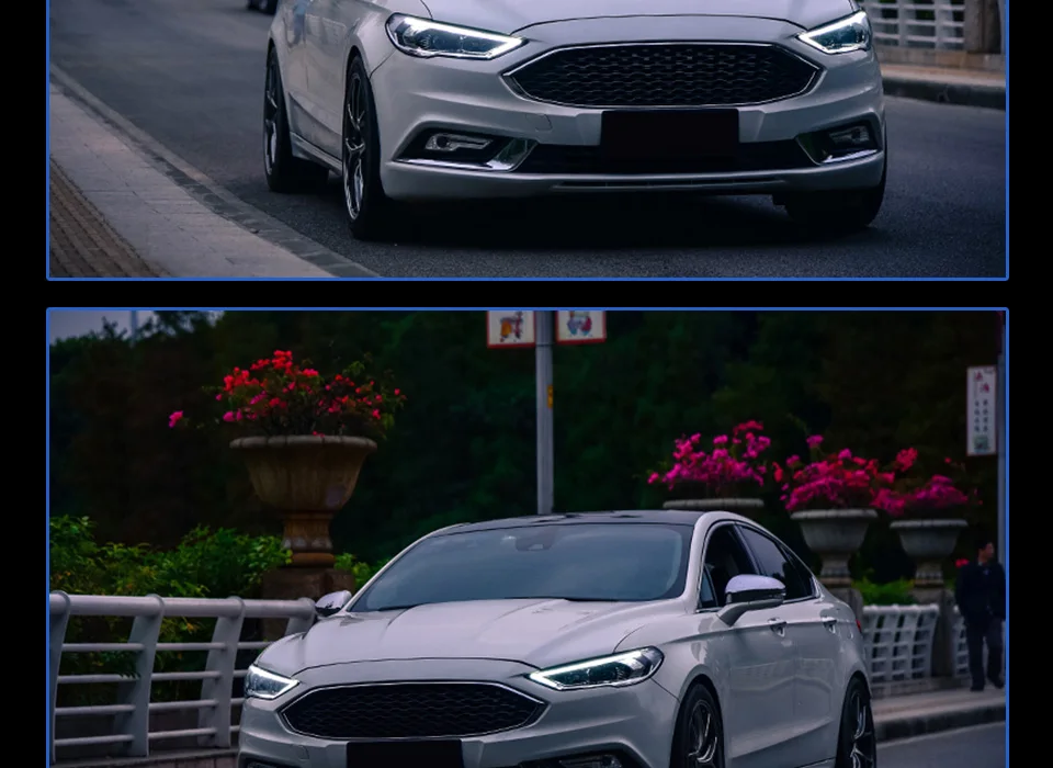 Фары для автомобиля Ford Mondeo Fusion- DRL дневные ходовые огни головная лампа светодиодный Биксеноновая лампа Противотуманные фары автомобильный аксессуар