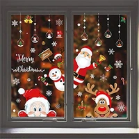 christmas window clings holiday decorations window sticker santa claus snowman window decals for christmas