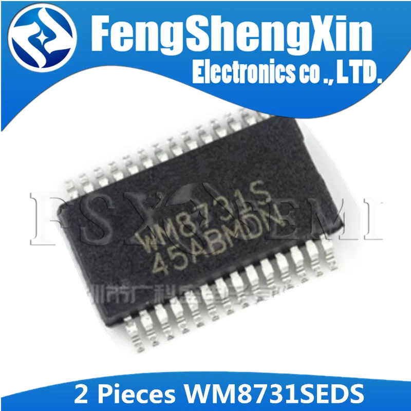 Аудиокодек WM8731SEDS SSOP-28 WM8731S SSOP WM8731 SSOP28 с драйвером для наушников IC 2 шт. |