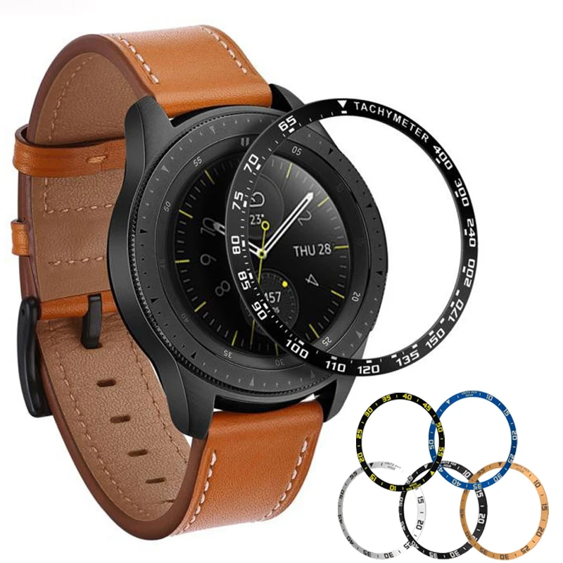 Galaxy Watch 46 мм кольцо для samsung gear S3 Frontier 42 мм металлическая клейкая крышка против царапин Смарт часы крышка аксессуары