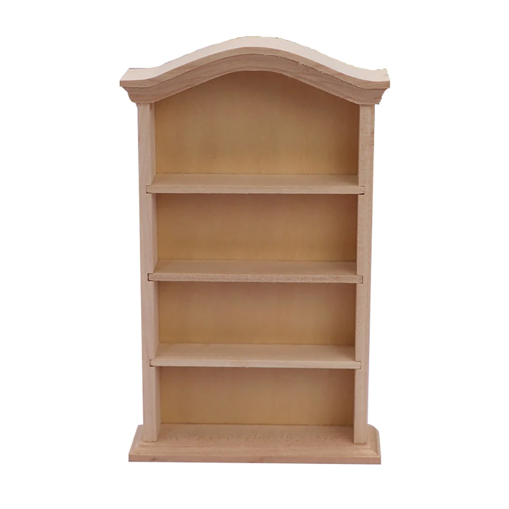 

1/12 Миниатюрные аксессуары для кукольного домика, миниатюрная деревянная книжная полка, имитация книжного шкафа, модель мебели, игрушка для ...