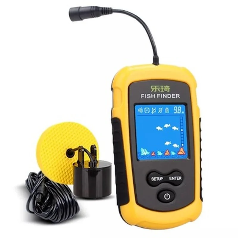 

FF1108-1 Portable Fish Finder Ice Fishing Sonar Sounder Alarm Transducer Fishfinder 0.7-100m Fishing Echo Sounder