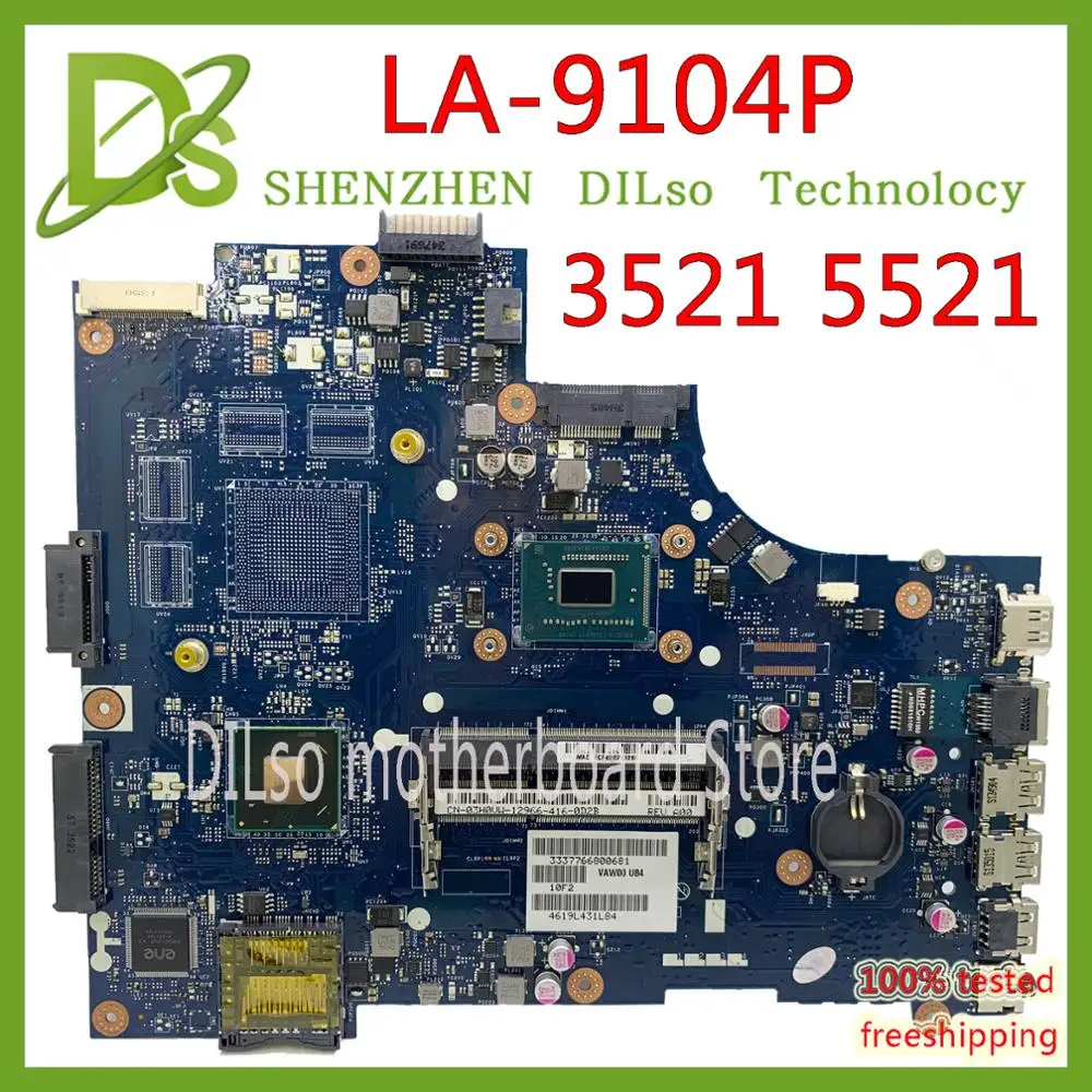 KEFU VAW11 LA 9104P для DELL Inspiron 15 3521 5521 материнская плата ноутбука CN 00FTK8 двухъядерный