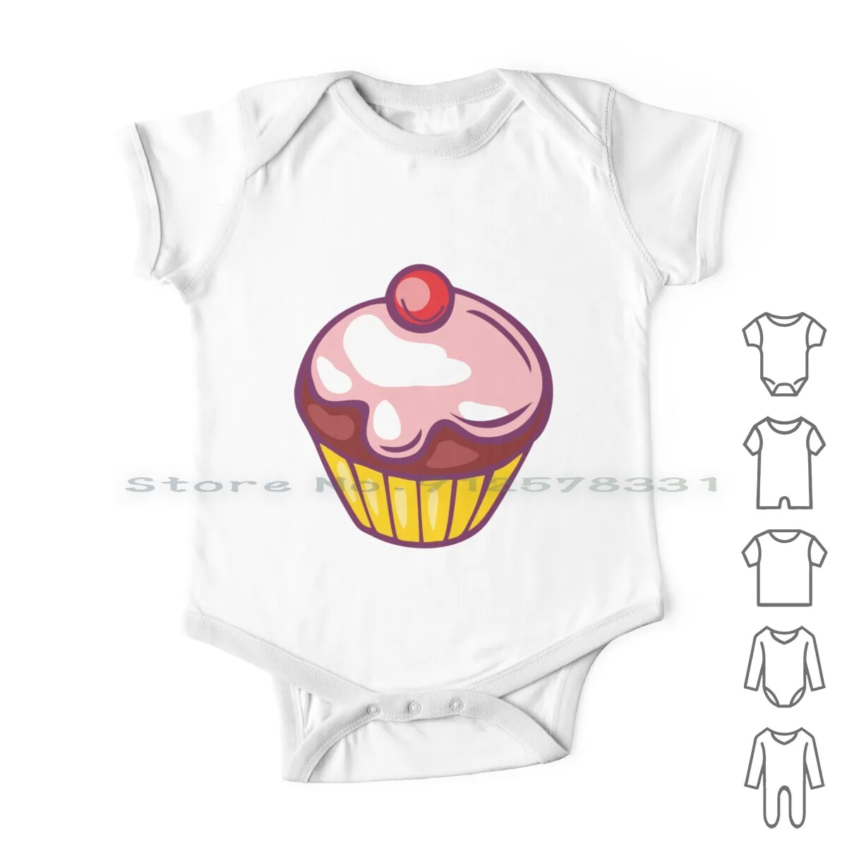 Cupcake Newborn Baby Clothes Rompers Cotton Jumpsuits Cupcake Bun Pastry Sweet Pink Tender Childish Girls Boy Baby Female Rich
